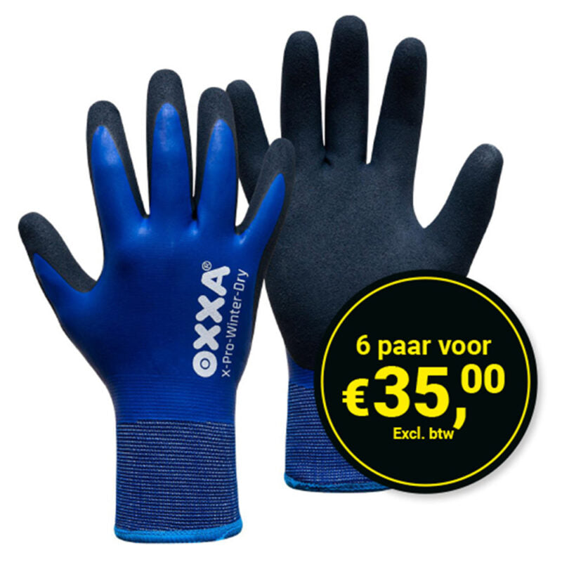 *ACTIE* 6 Paar OXXA Werkhandschoen X-Pro-Winter-Dry 51-870
