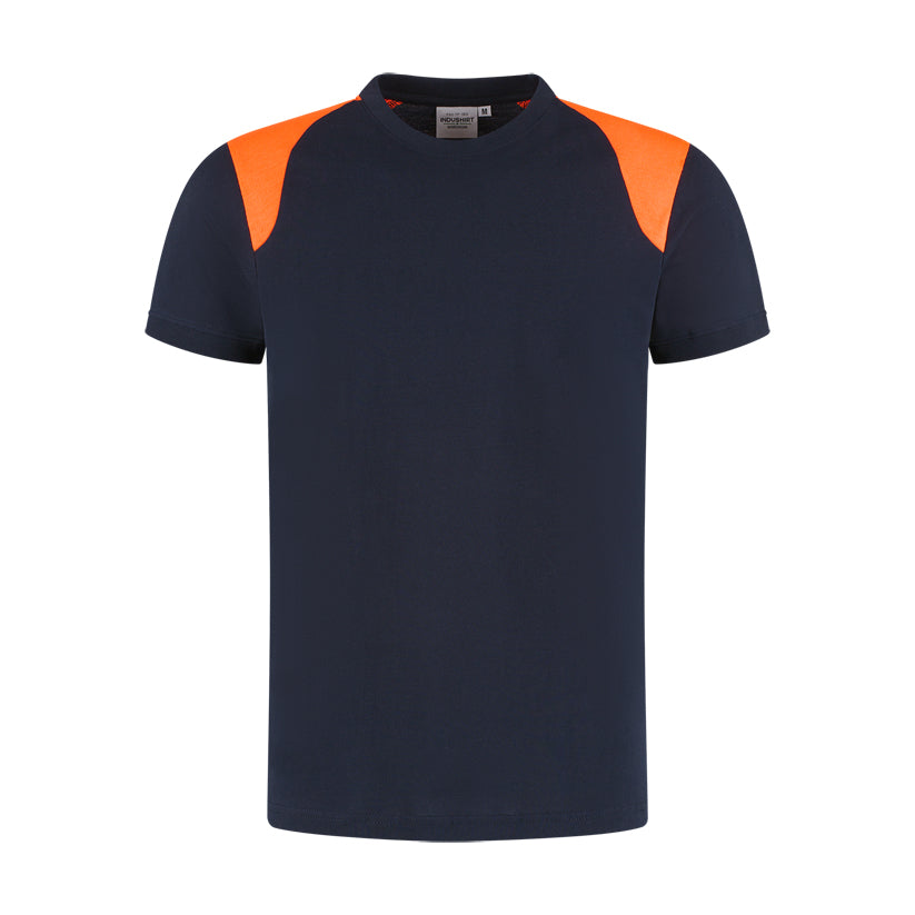 T-shirt Indushirt PRO LIJN TP180 Marine / Oranje
