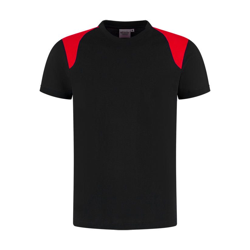 T-shirt Indushirt PRO LIJN TP180  Zwart / Rood