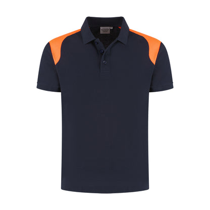 Indushirt Poloshirt PRO LIJN PP200 Marine / Oranje