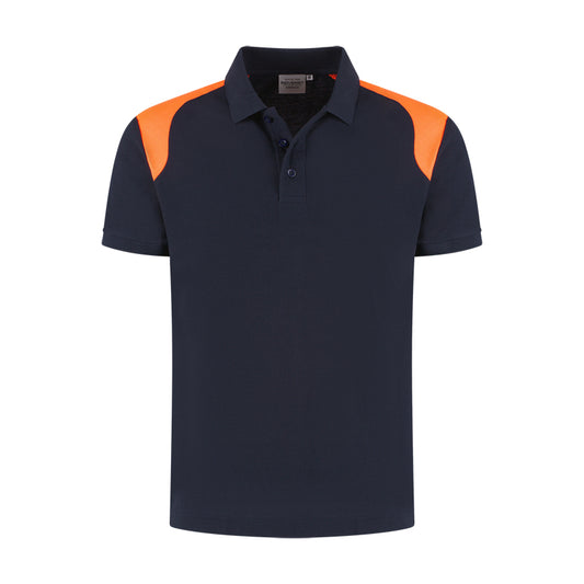 Indushirt Poloshirt PRO LIJN PP200 Marine / Oranje