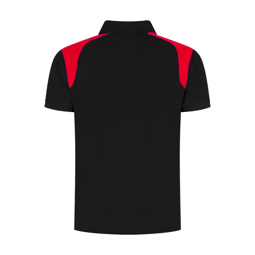 Indushirt Poloshirt PRO LIJN PP200 Zwart / Rood