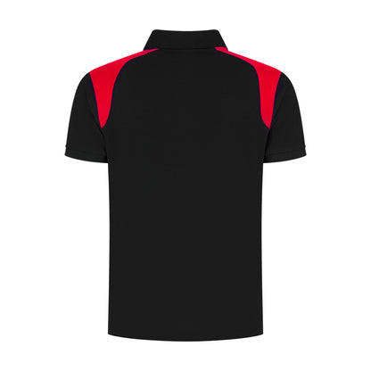 Indushirt Poloshirt PRO LIJN PP200 Zwart / Rood