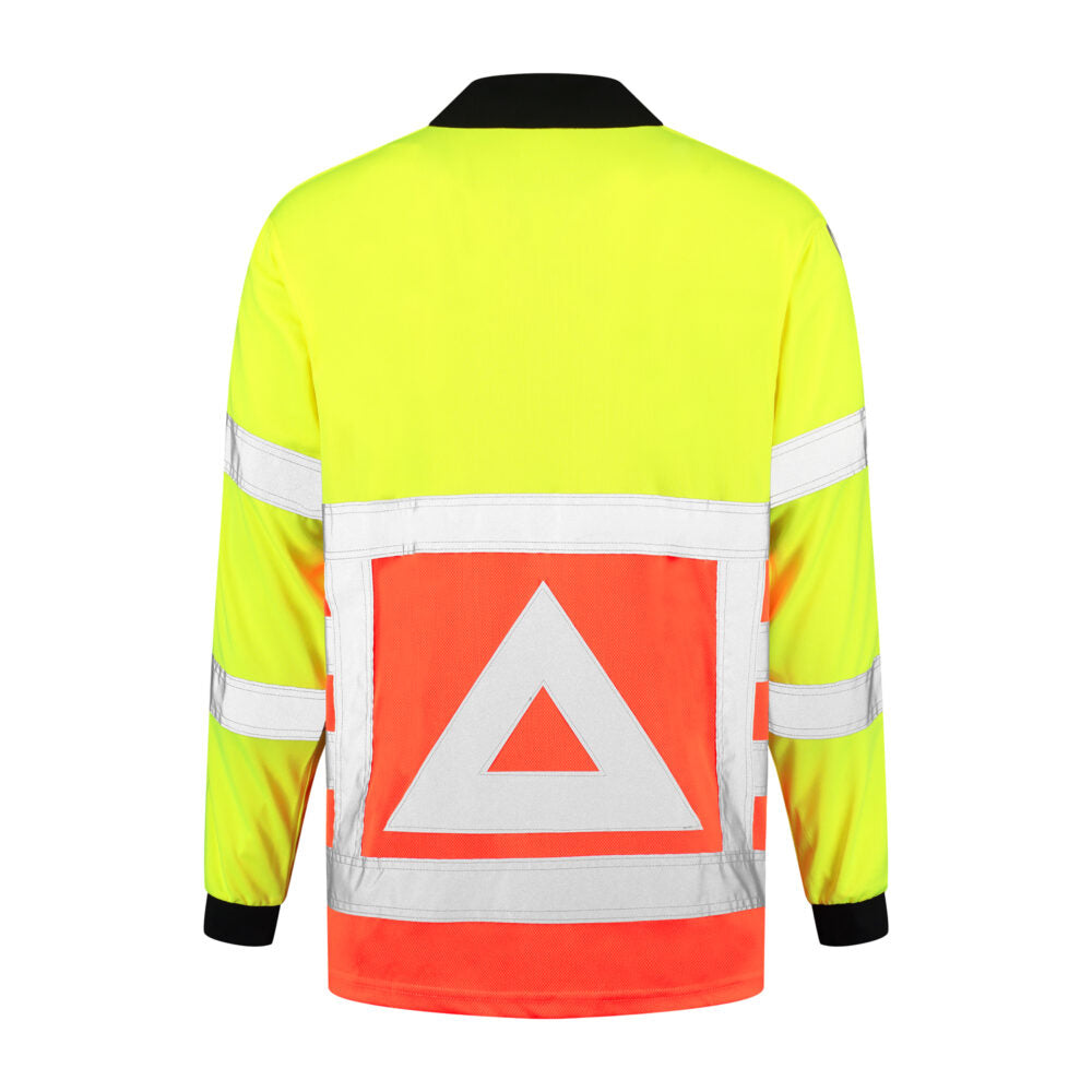 Bestex Polo Verkeersregelaar RWS Lange Mouw VKPLMRWS100. Kleur: Fluor Oranje / Fluor Geel