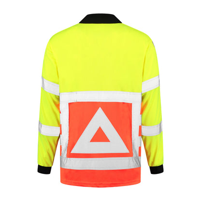 Bestex Polo Verkeersregelaar RWS Lange Mouw VKPLMRWS100. Kleur: Fluor Oranje / Fluor Geel