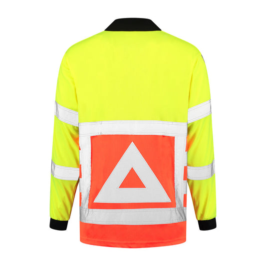 Bestex Polo Verkeersregelaar RWS Lange Mouw VKPLMRWS100. Kleur: Fluor Oranje / Fluor Geel