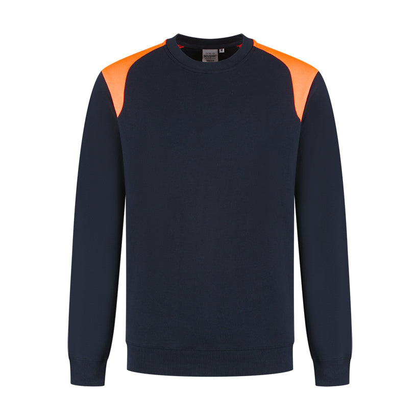Sweater ronde hals Indushirt PRO LIJN SRP300 Marine / Oranje