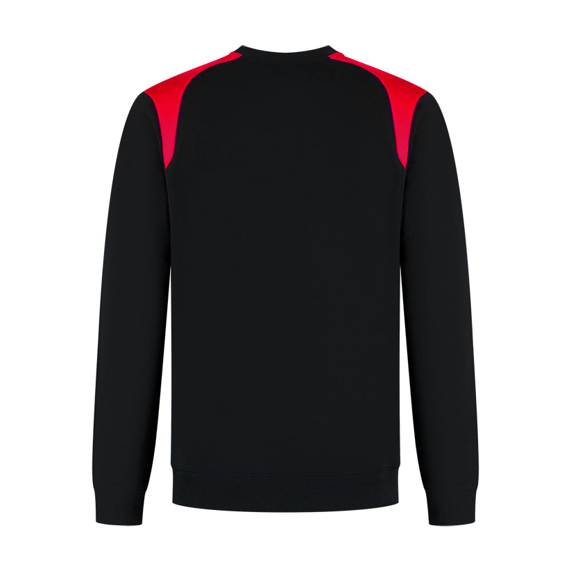 Sweater ronde hals Indushirt PRO LIJN SRP300 Zwart / Rood