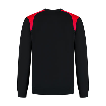 Sweater ronde hals Indushirt PRO LIJN SRP300 Zwart / Rood