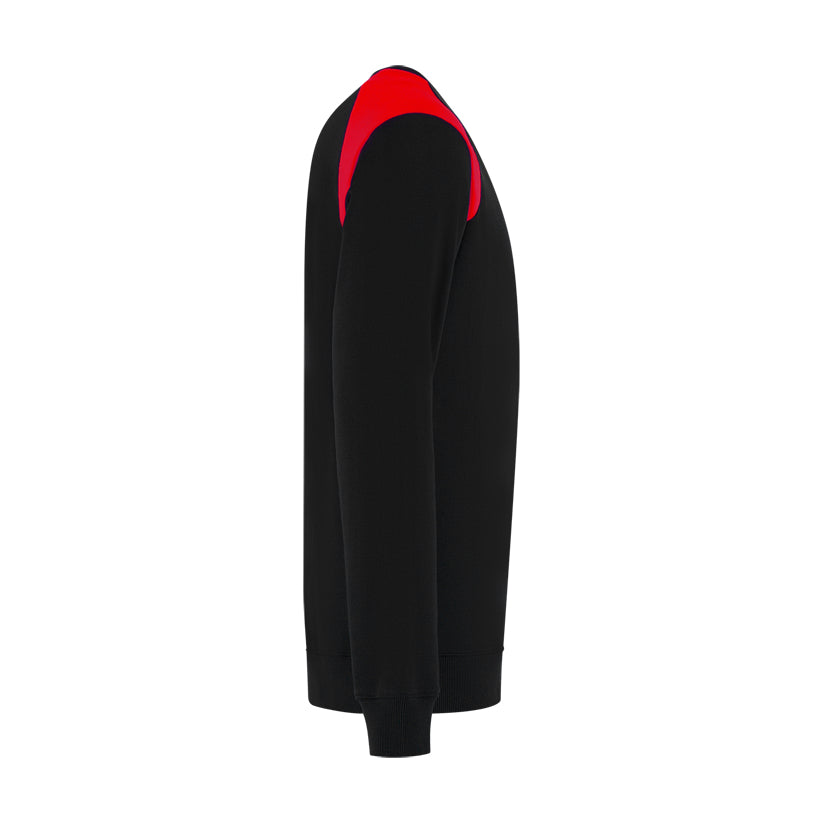 Sweater ronde hals Indushirt PRO LIJN SRP300 Zwart / Rood