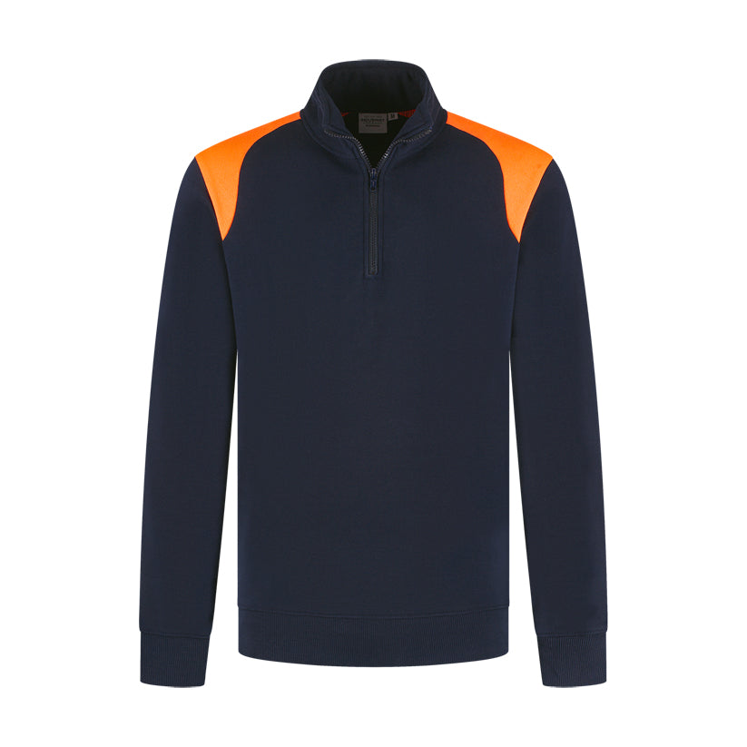 Indushirt Zipsweater PRO LIJN ZSP300 Marine / Oranje