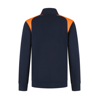 Indushirt Zipsweater PRO LIJN ZSP300 Marine / Oranje