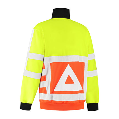Bestex Zipsweater Verkeersregelaar RWS VKZSRWS100. Kleur Fluo Oranje / Fluor Geel