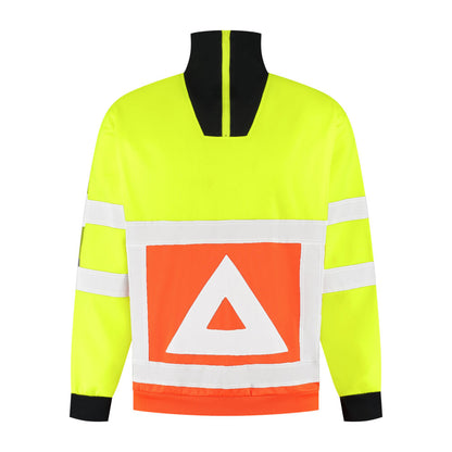 Bestex Zipsweater Verkeersregelaar RWS VKZSRWS100. Kleur Fluo Oranje / Fluor Geel