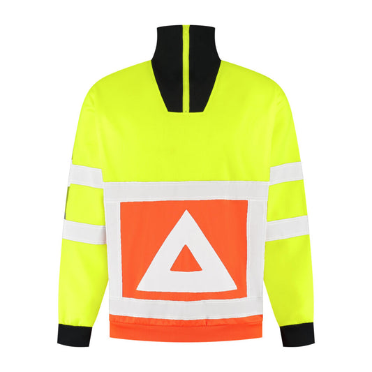 Bestex Zipsweater Verkeersregelaar RWS VKZSRWS100. Kleur Fluo Oranje / Fluor Geel