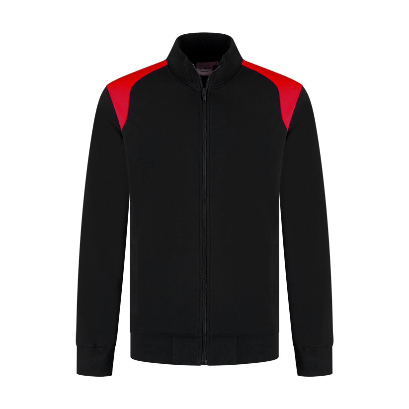 Indushirt Sweatvest PRO LIJN SVP300 Zwart / Rood