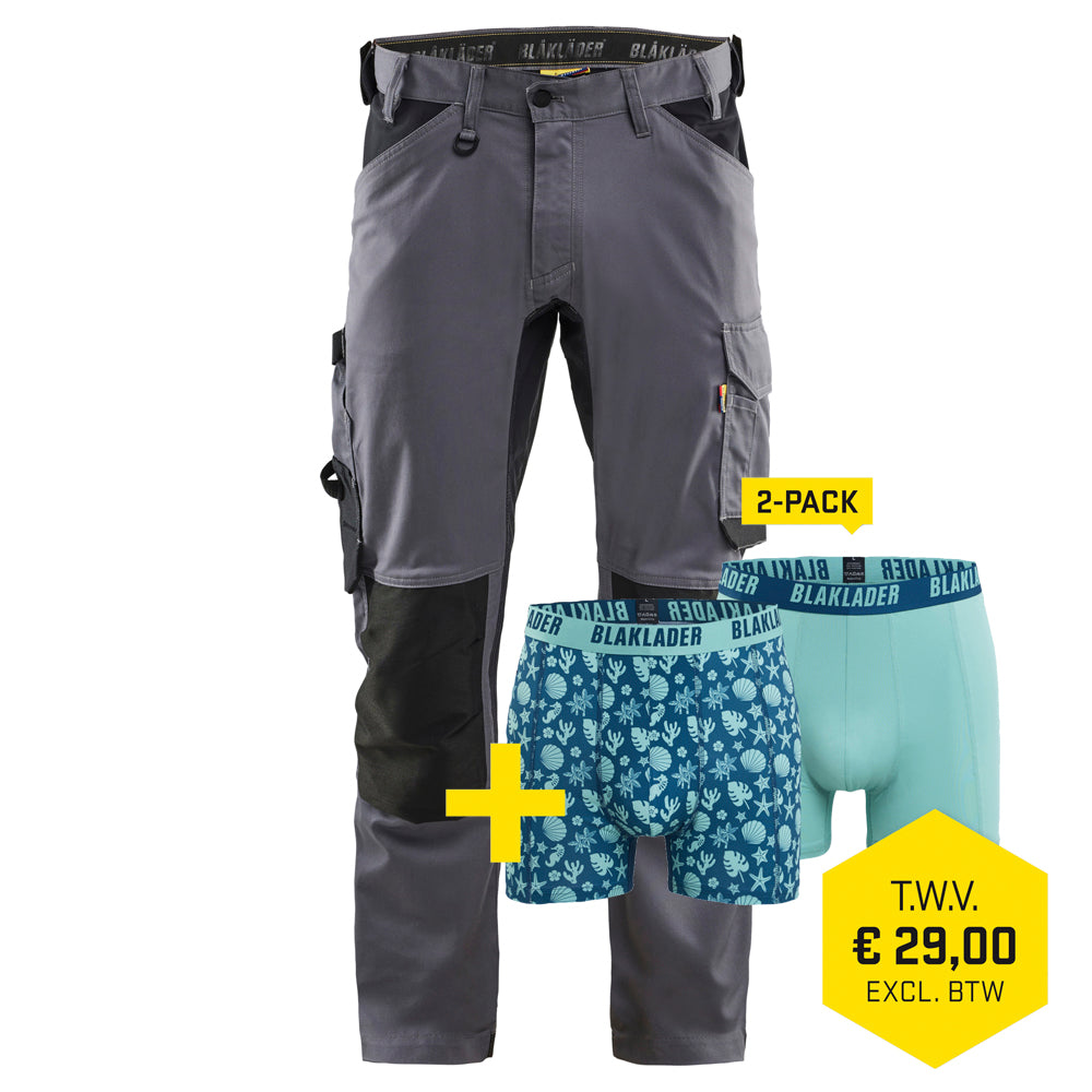 Blaklader 1751 1832 Werkbroek 2-weg Stretch Medium Grijs