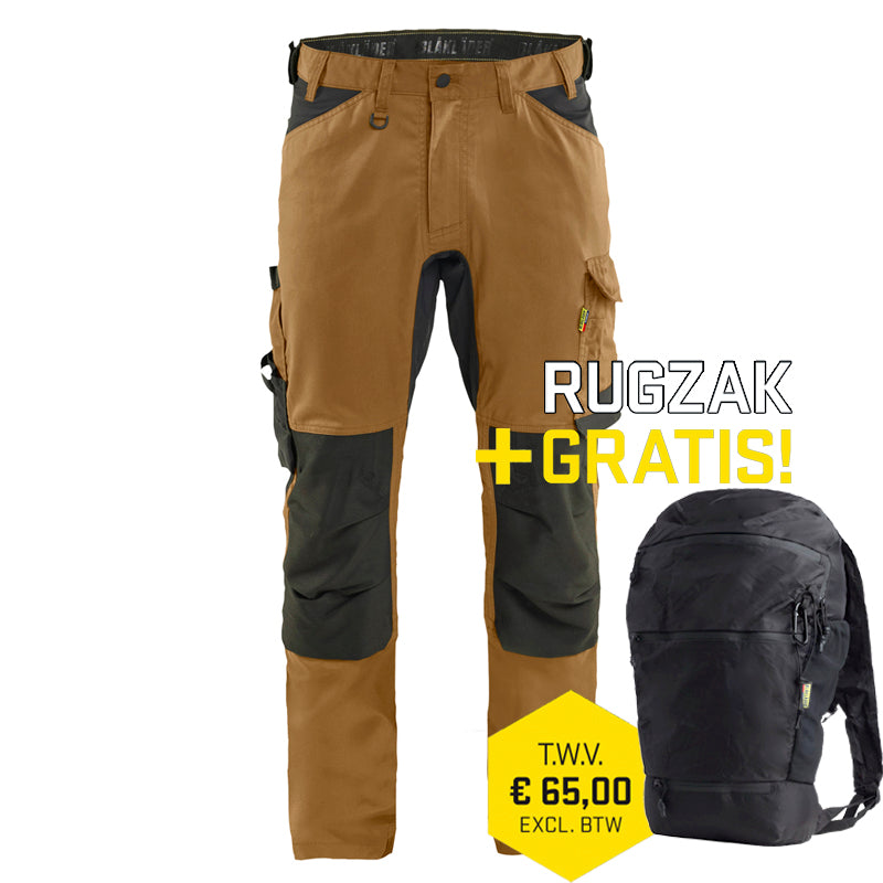 Blaklader 1751 Worker 2-wegstretch Nougat / Zwart