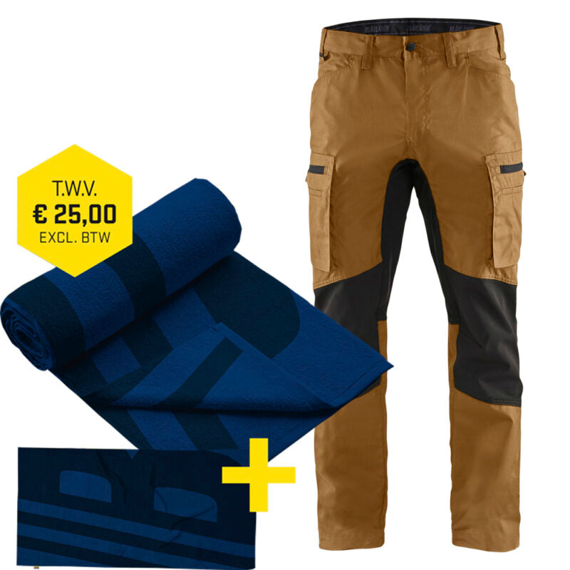 Blaklader Service Werkbroek Stretch 1459 1845 Light + GRATIS Strandhanddoek