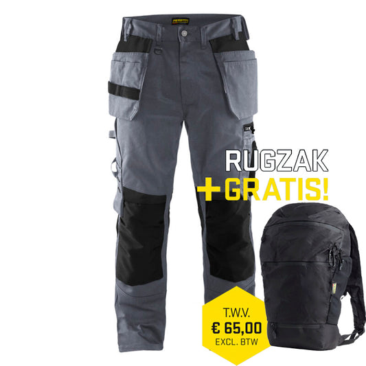 Blaklader Werkbroek 1555 met gereedschapszakken Grijs / Zwart