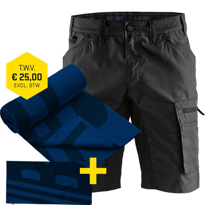 Blaklader Bermuda 1449 Service Stretch + GRATIS Strandhanddoek