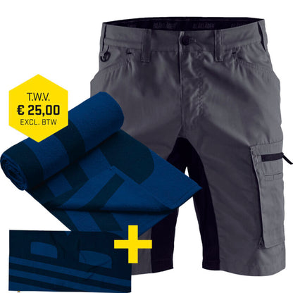 Blaklader Bermuda 1449 Service Stretch + GRATIS Strandhanddoek