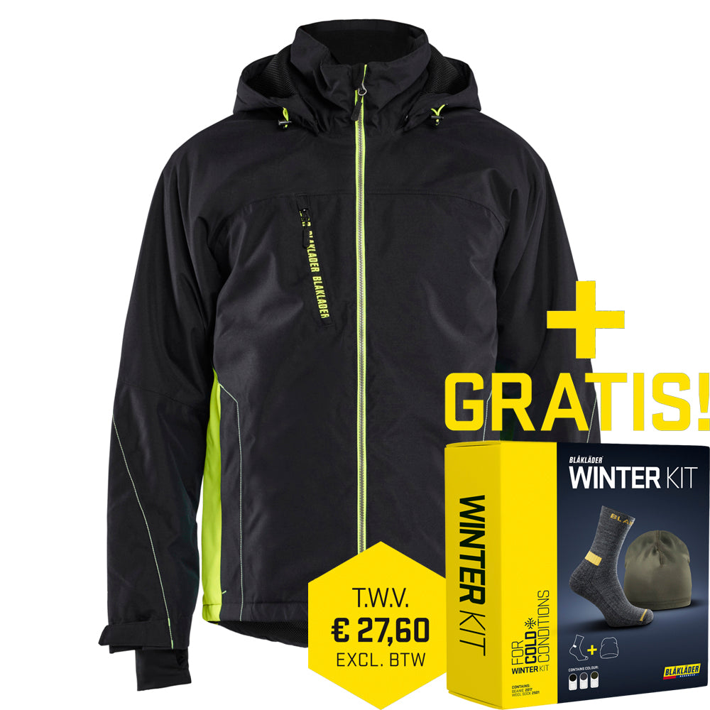 Blaklader Lichtgewicht Winterjas 4890 Zwart / Fluor Geel