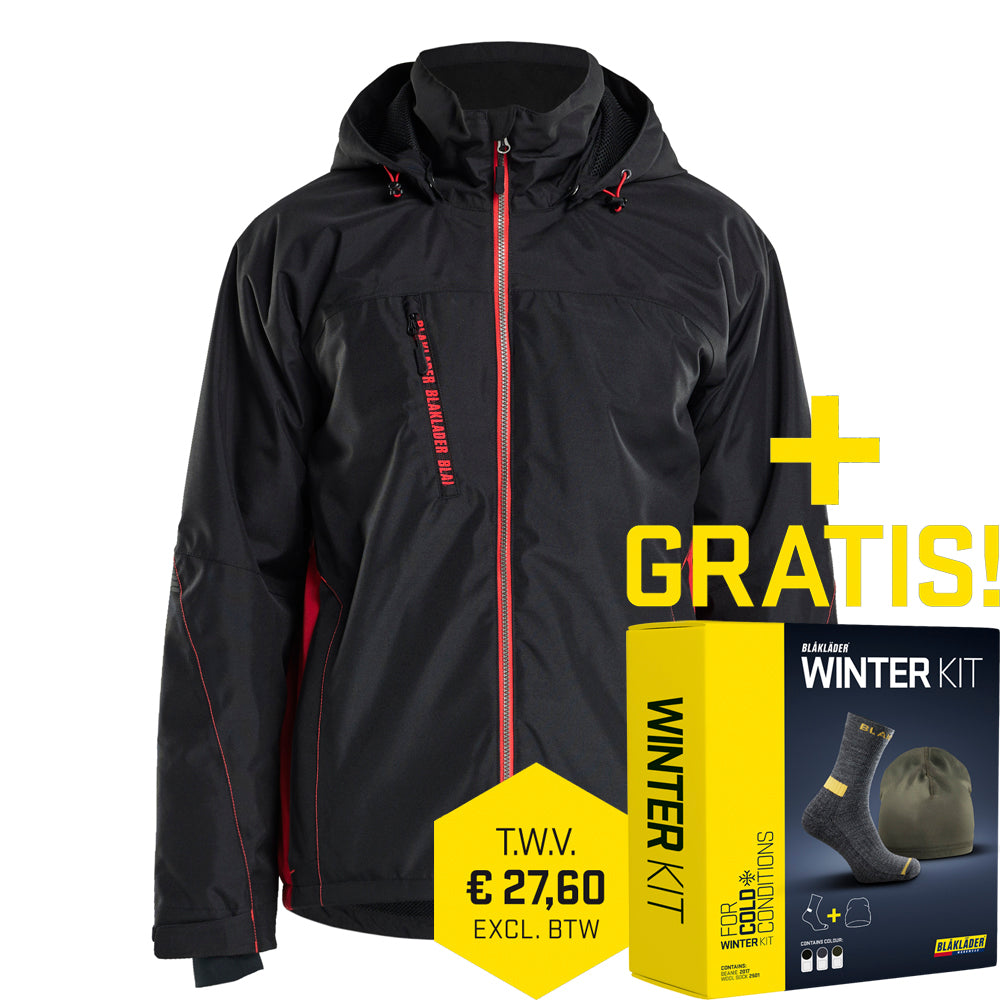 Blaklader Lichtgewicht Winterjas 4890 Zwart / Rood