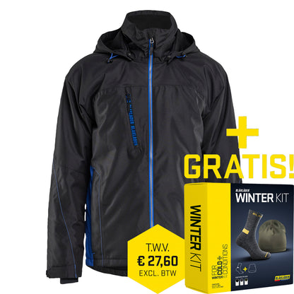 Blaklader Lichtgewicht Winterjas 4890 Zwart / Kobaltblauw