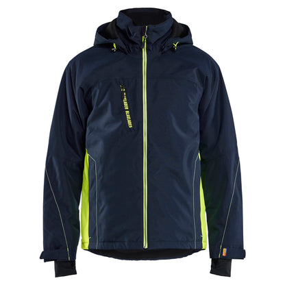 Blaklader Lichtgewicht Winterjas 4890 Donker Marineblauw / Fluor Geel