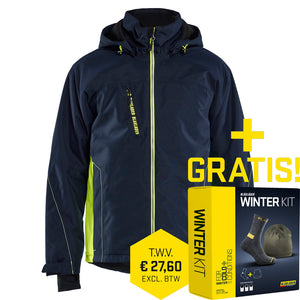 Donker Marineblauw / Fluor Geel