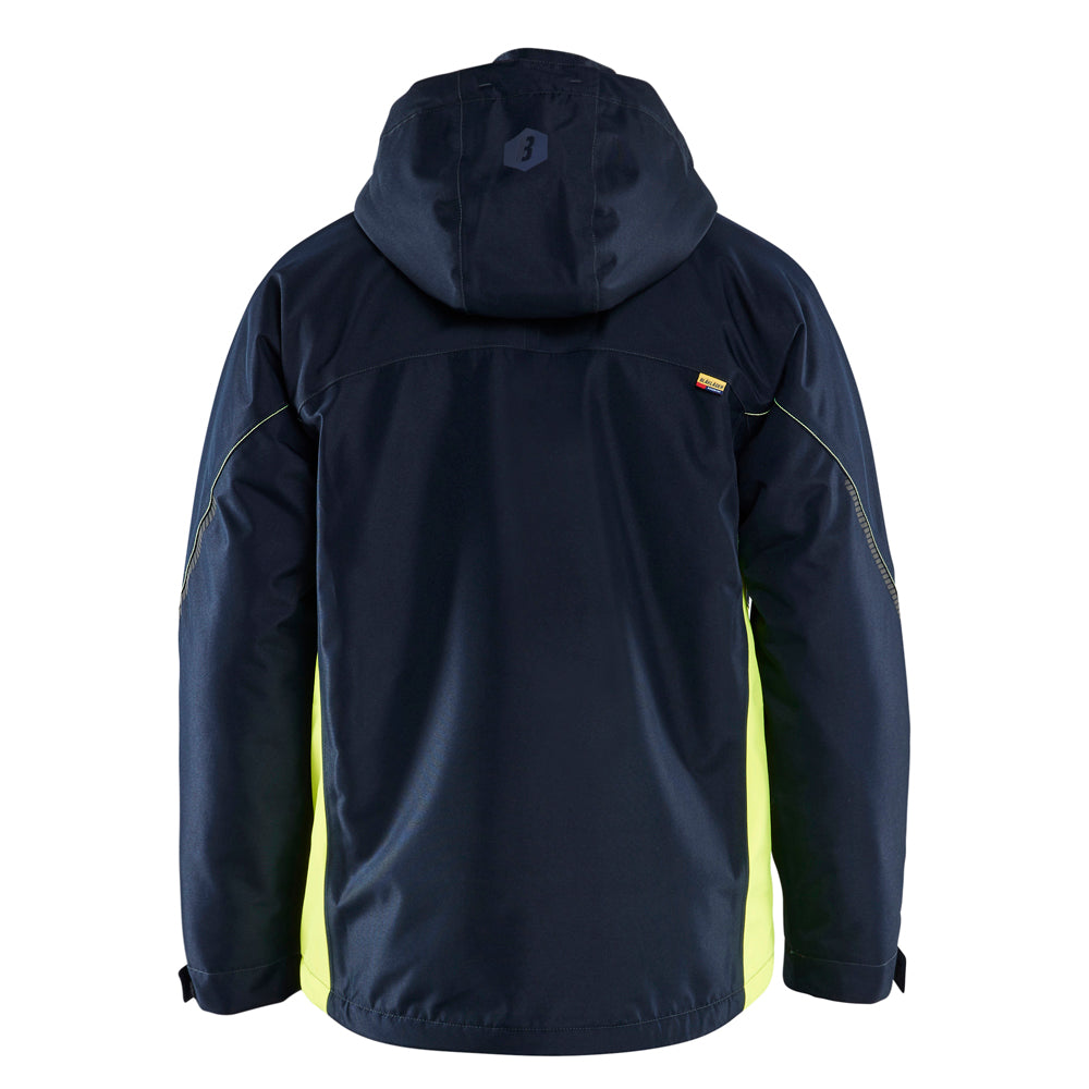 Blaklader Lichtgewicht Winterjas 4890 Donker Marineblauw / Fluor Geel