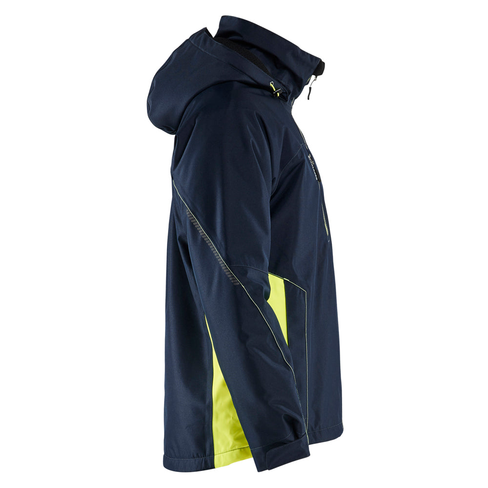 Blaklader Lichtgewicht Winterjas 4890 Donker Marineblauw / Fluor Geel