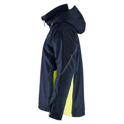 Blaklader Lichtgewicht Winterjas 4890 Donker Marineblauw / Fluor Geel