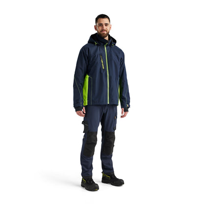 Blaklader Lichtgewicht Winterjas 4890 Donker Marineblauw / Fluor Geel