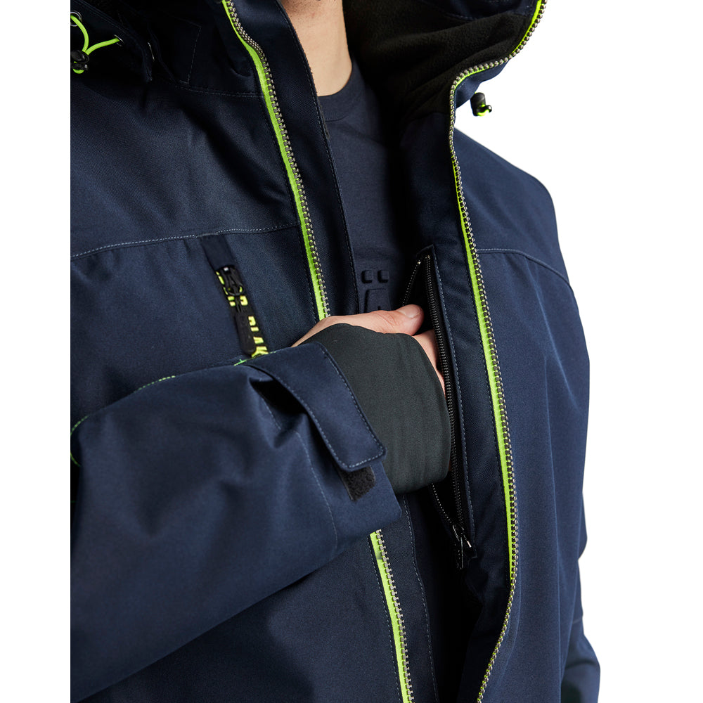 Blaklader Lichtgewicht Winterjas 4890 Donker Marineblauw / Fluor Geel