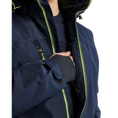 Blaklader Lichtgewicht Winterjas 4890 Donker Marineblauw / Fluor Geel