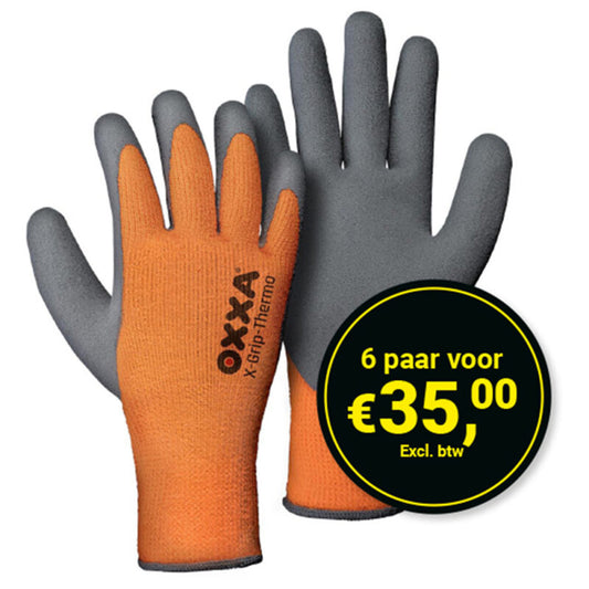 *ACTIE* 6 Paar OXXA Werkhandschoen X-Grip-Thermo 51-850