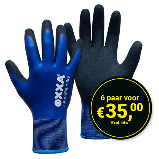 *ACTIE* 6 Paar OXXA Werkhandschoen X-Pro-Winter-Dry 51-870