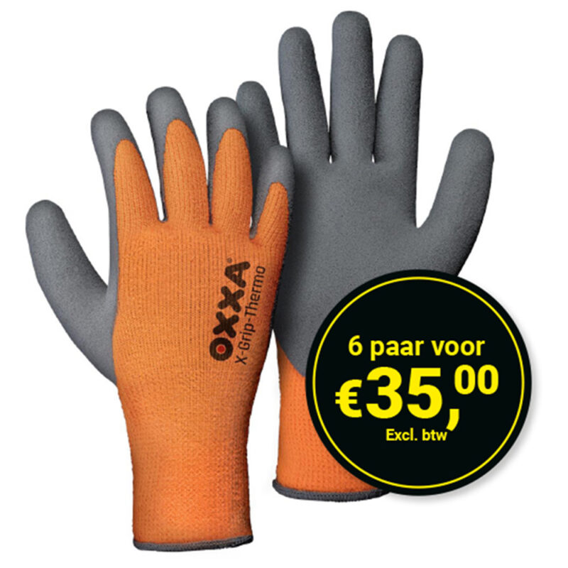 *ACTIE* 6 Paar OXXA Werkhandschoen X-Grip-Thermo 51-850